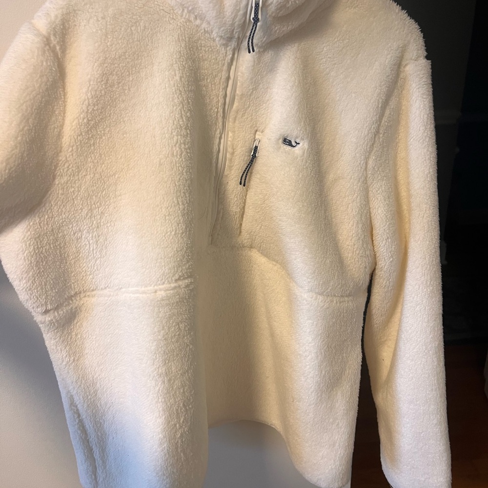 Vineyard Vines Off-White Fleece 1/2 Zip Women’s